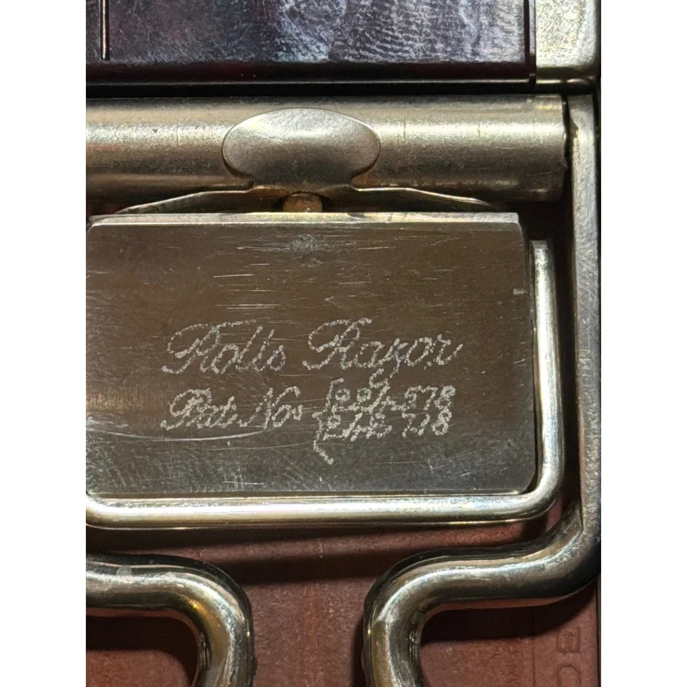 Vintage Rolls Razor The Traveler Safety Razor Set Faux Crocodile Case England